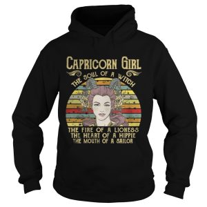 Capricorn Girl The Soul Of A Witch Zodiac Pride Vintage T Shirt 1