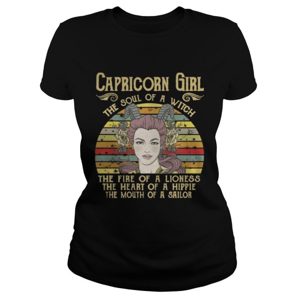 Capricorn Girl The Soul Of A Witch – Zodiac Pride Vintage T-Shirt