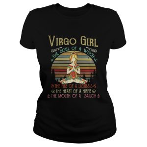 Capricorn girl the soul of a witch the fire of a lioness the heart of a hippie shirt 2