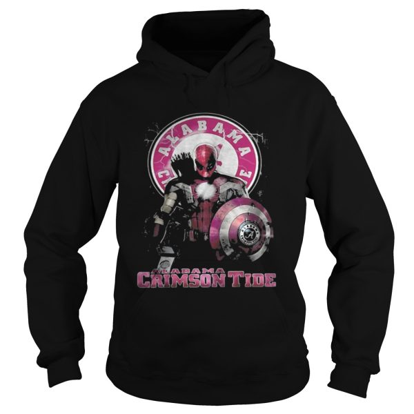 Captain Deadpool Spiderman Alabama Crimson tide shirt