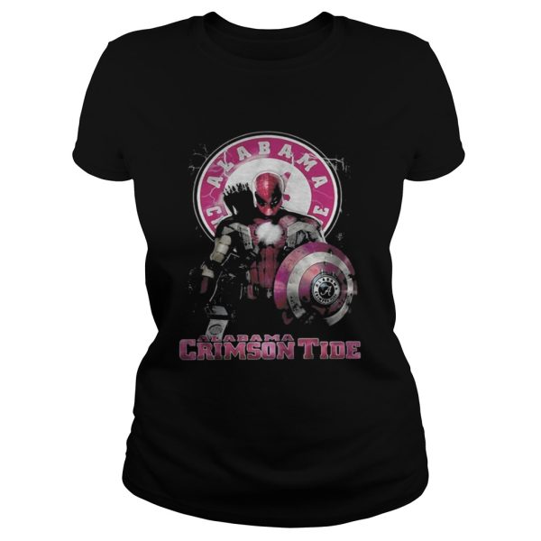 Captain Deadpool Spiderman Alabama Crimson tide shirt