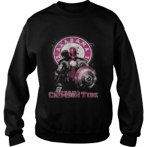 Captain Deadpool Spiderman Alabama Crimson tide shirt 3