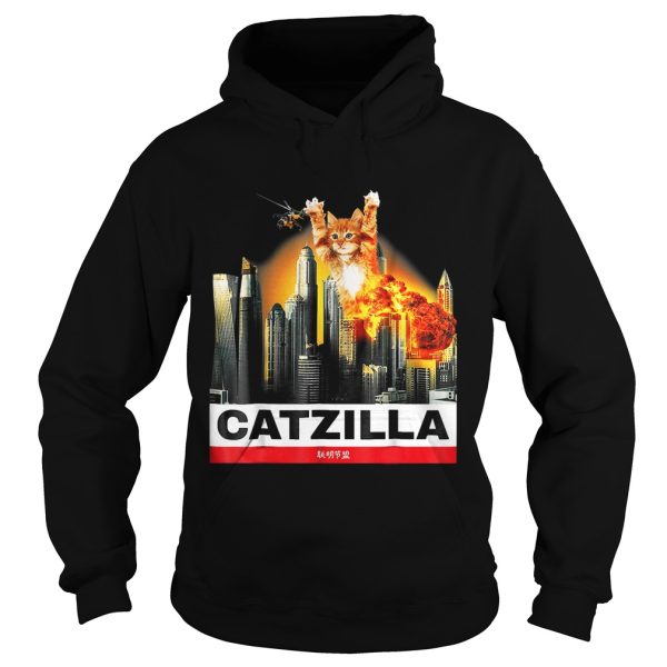 Cat Catzilla Godzilla shirt