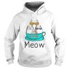 Cat coffee meow shirt