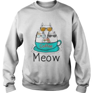 Cat coffee meow shirt 3