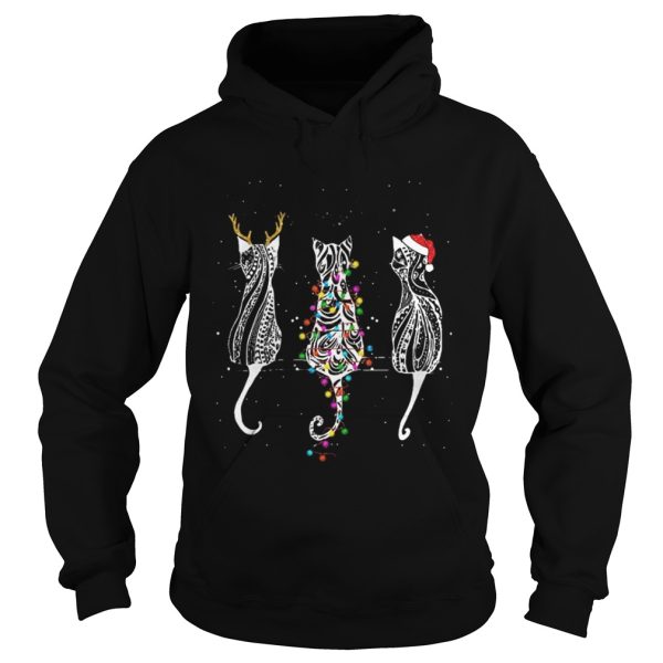 Cat reindeer santa Christmas shirt