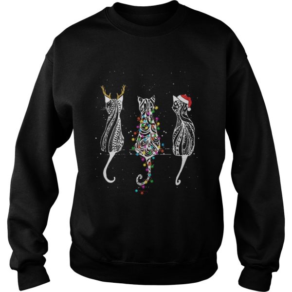 Cat reindeer santa Christmas shirt