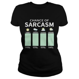 Chance Of Sarcasm Today Tonight Tomorrow Weekend Shirt 1 Chance Of Sarcasm Today Tonight Tomorrow Weekend Shirt 2
