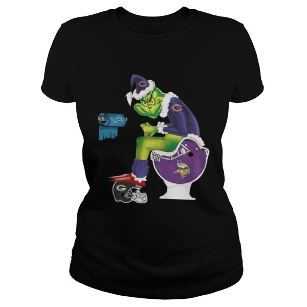 Chicago Bears Grinch toilet Minnesota Vikings shirt