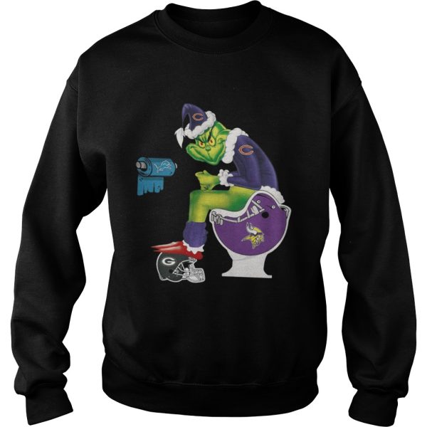 Chicago Bears Grinch toilet Minnesota Vikings shirt