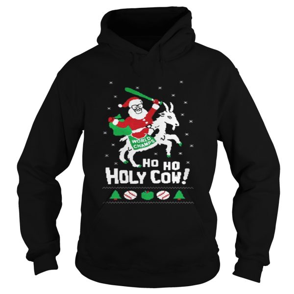 Chicago Cubs Santa world champ holy cow shirt