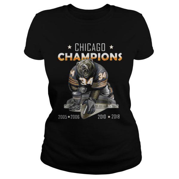 Chicago champions bear 34 2005 2006 2010 2018 shirt