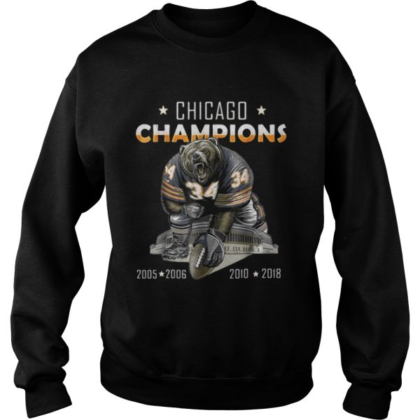 Chicago champions bear 34 2005 2006 2010 2018 shirt