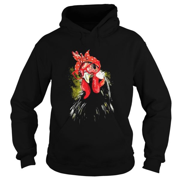 Chicken bow red head scarf shirt