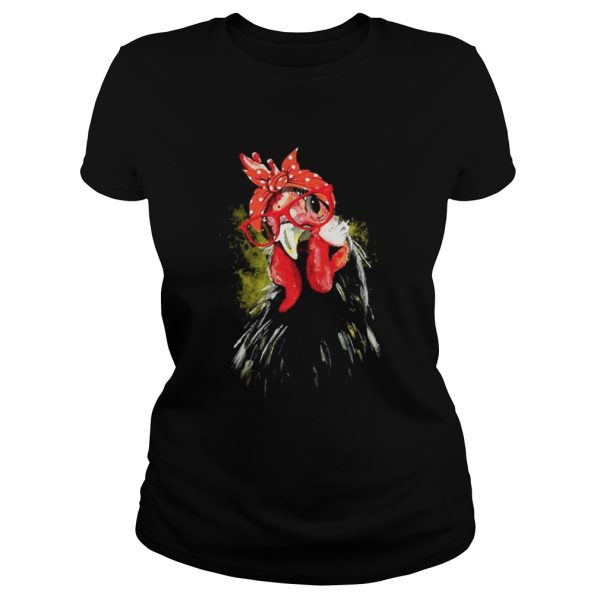 Chicken bow red head scarf shirt