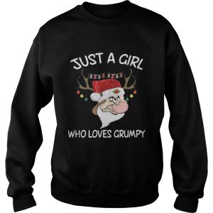Christmas Grumpy Reindeer Just A Girl Who Loves Grumpy Shirt 3