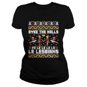 Christmas LGBT Dyke the halls Fe Le Le Le Le Le Lesbians Sweater 3