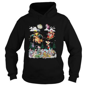 Christmas Santa Charizard and Pikachu Sleigh Pokemon sweater 1