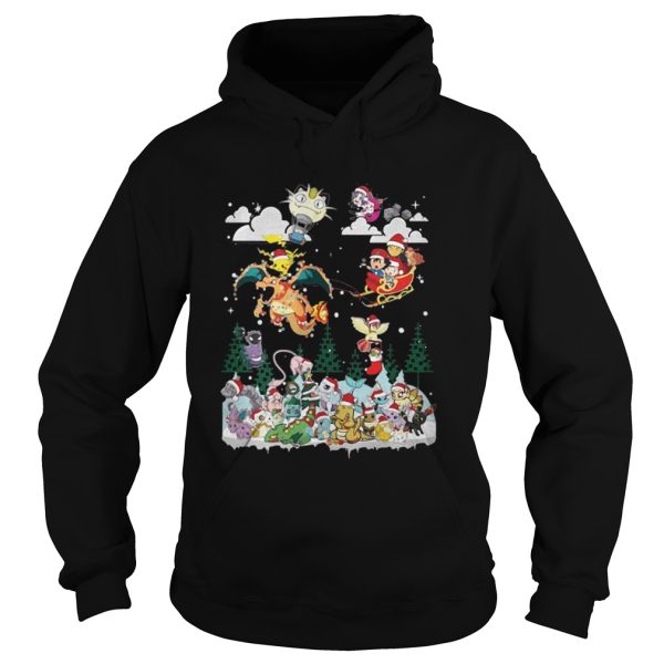 Christmas Santa Charizard and Pikachu Sleigh Pokemon sweater