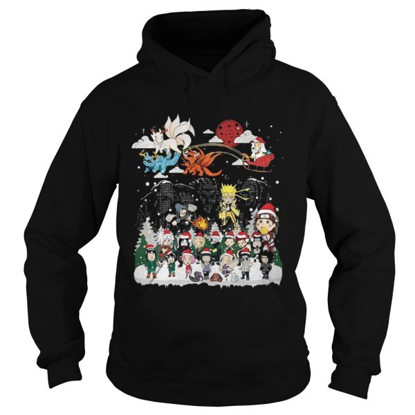 Christmas Santa Matatabi Kokuo Kurama Sleigh Naruto shirt