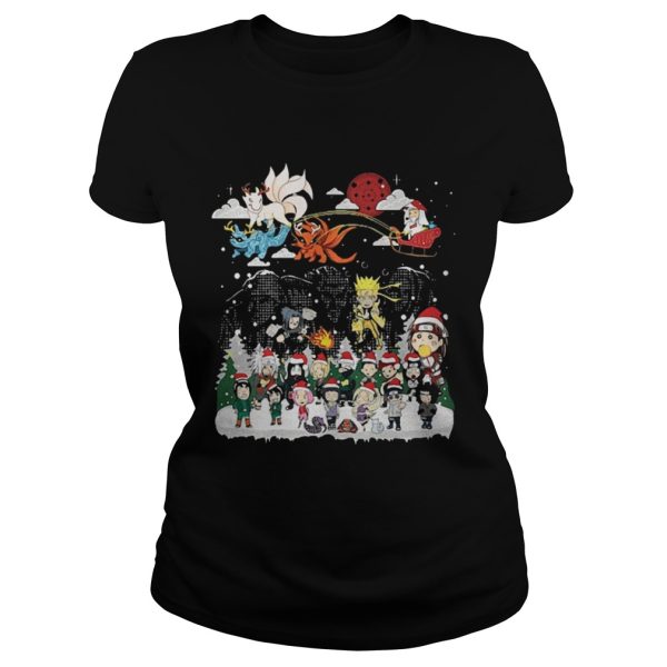 Christmas Santa Matatabi Kokuo Kurama Sleigh Naruto shirt