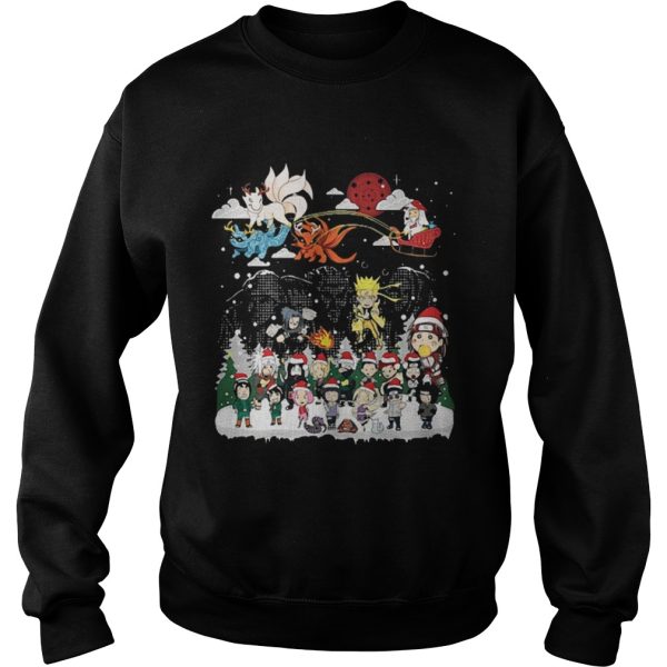 Christmas Santa Matatabi Kokuo Kurama Sleigh Naruto shirt