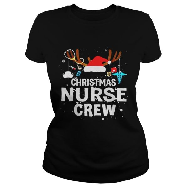 Christmas nurse crew Hat Santa Reindeer shirt