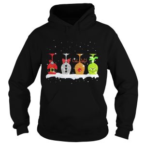 Christmas wine glasses Grinch shirt 1