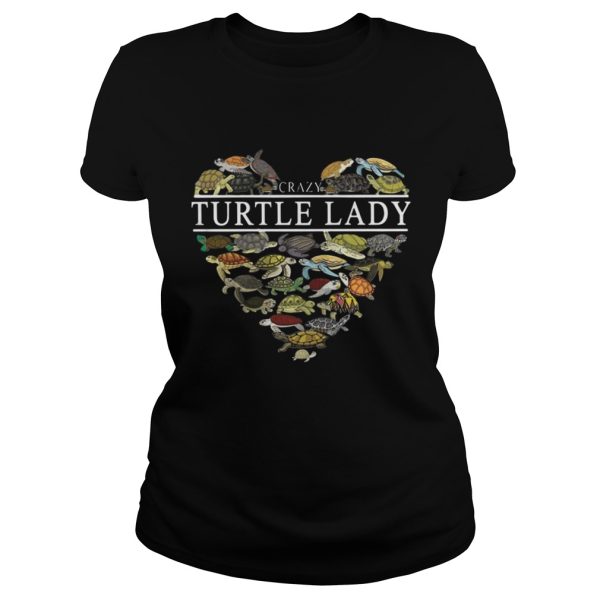 Crazy Turtle Lady Aholic Heart Shirt