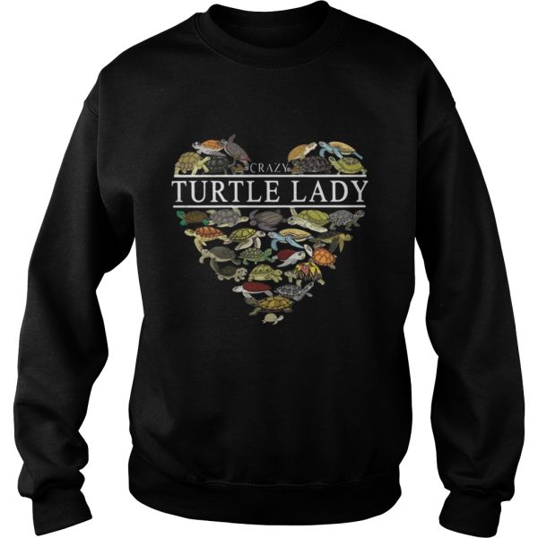 Crazy Turtle Lady Aholic Heart Shirt