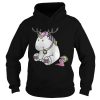 Cute Christmas Comic Reindeer Unicorn Shirt