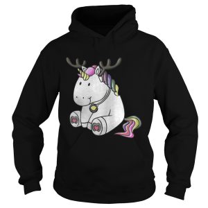 Cute Christmas Comic Reindeer Unicorn Shirt 1