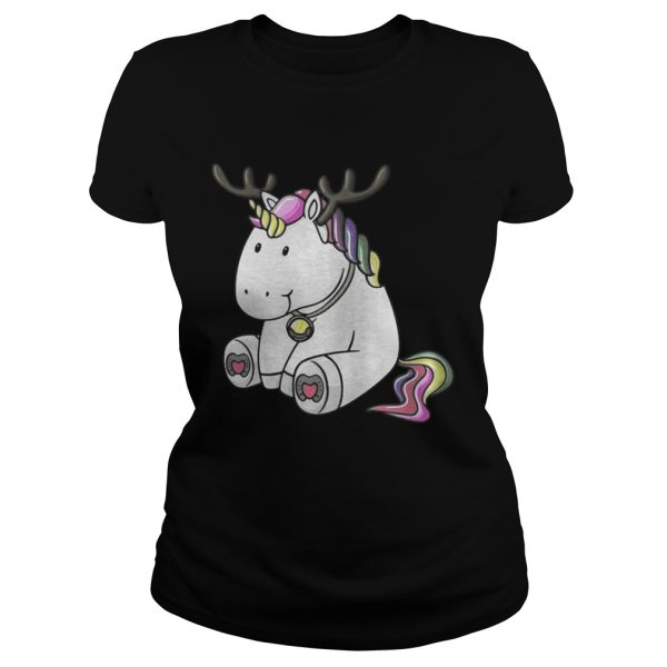 Cute Christmas Comic Reindeer Unicorn Shirt