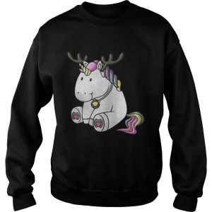 Cute Christmas Comic Reindeer Unicorn Shirt 3