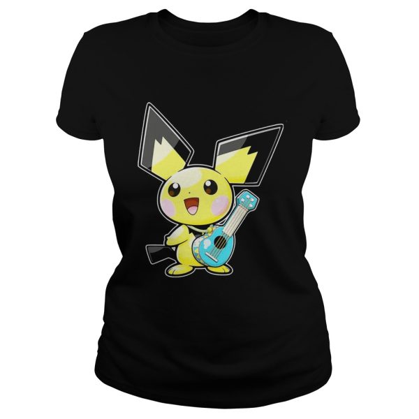 Cute Pikachu Play Guitar Pokemon T-Shirt