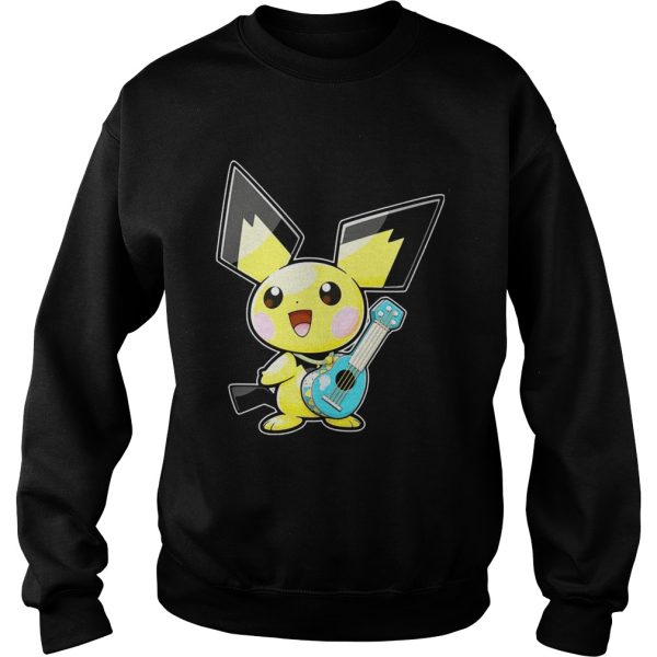 Cute Pikachu Play Guitar Pokemon T-Shirt