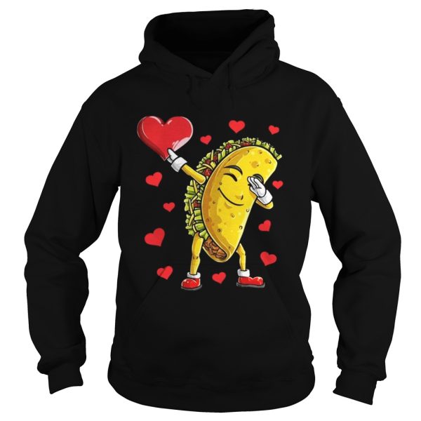 Dabbing Taco Heart Valentines Day Food Lovers Shirt