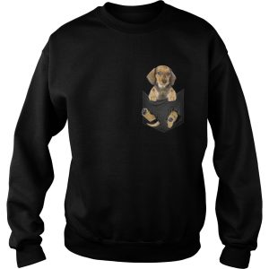 Dachshund in the pocket Christmas shirt 3
