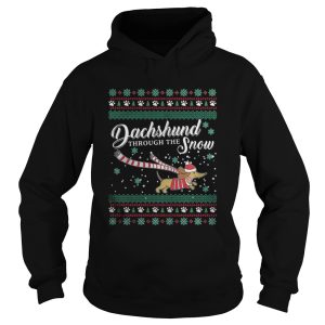 Dachshund through the snow sweatshirt 1