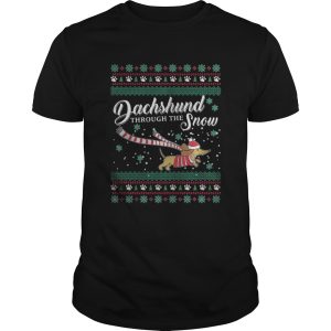 Dachshund through the snow sweatshirt 2