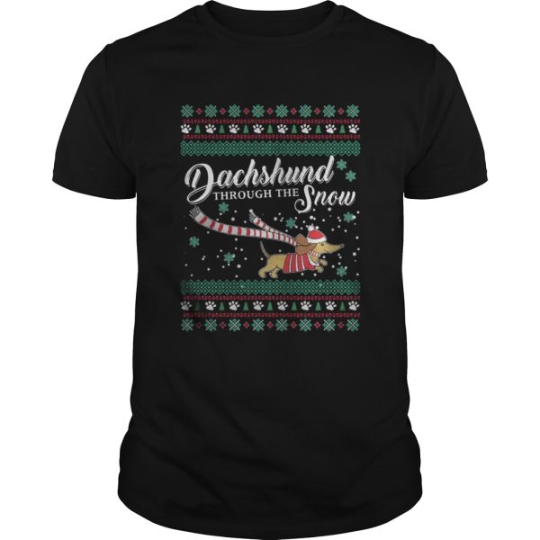 Dachshund through the snow sweatshirt