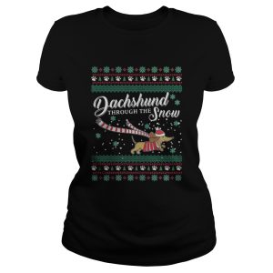 Dachshund through the snow sweatshirt 4