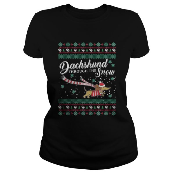 Dachshund through the snow sweatshirt