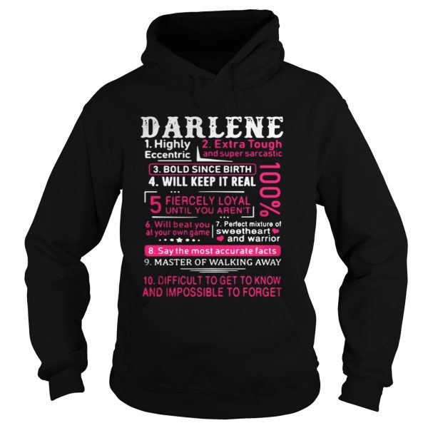 Darlene highly eccentric extra tough and super sarcastic bold since birth shirt