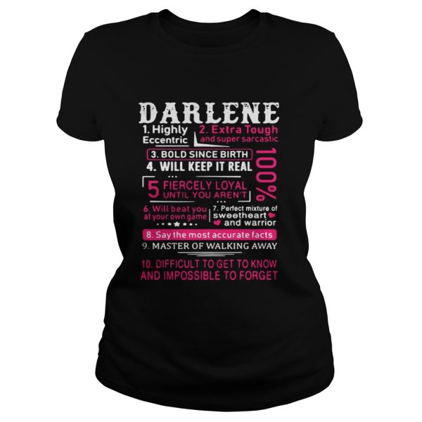 Darlene highly eccentric extra tough and super sarcastic bold since birth shirt