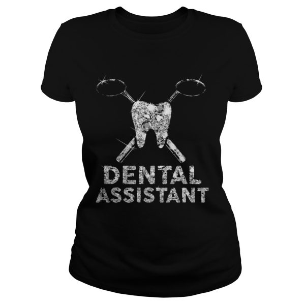 Diamond glitter Dental Assistant shirt