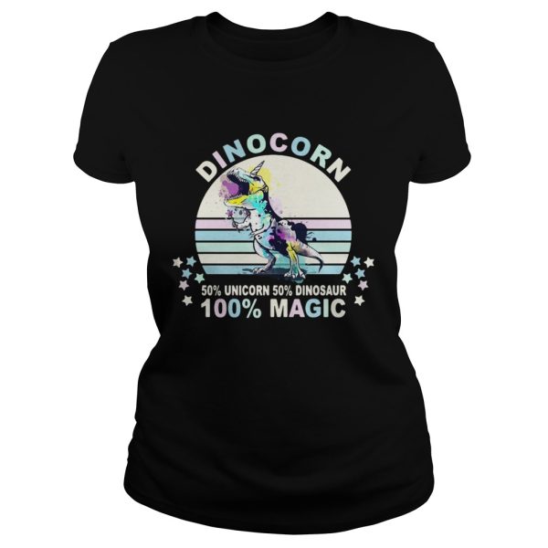 Dinocorn 50 unicorn 50 Dinosaur 100 Magic shirt