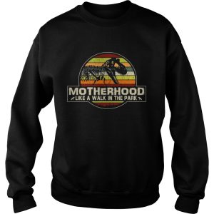 Dinosaur Motherhood like a walk in the park vintage sunset shirt 3