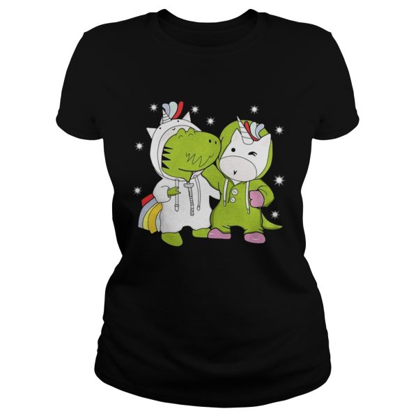 Dinosaur and Unicorn are best friends shirt