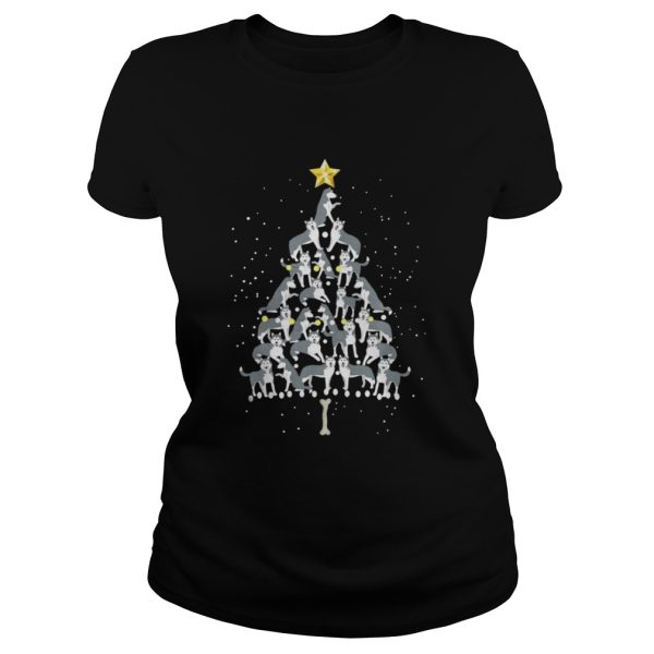 Dog Husky Christmas Tree Shirt